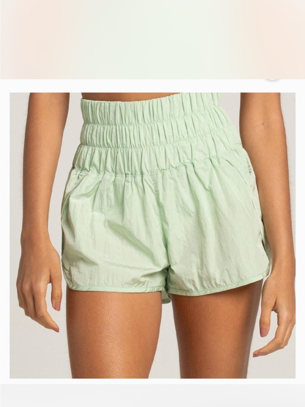 Free People NWT The Way Home Shorts Whipped Lime Woman’s Size Medium